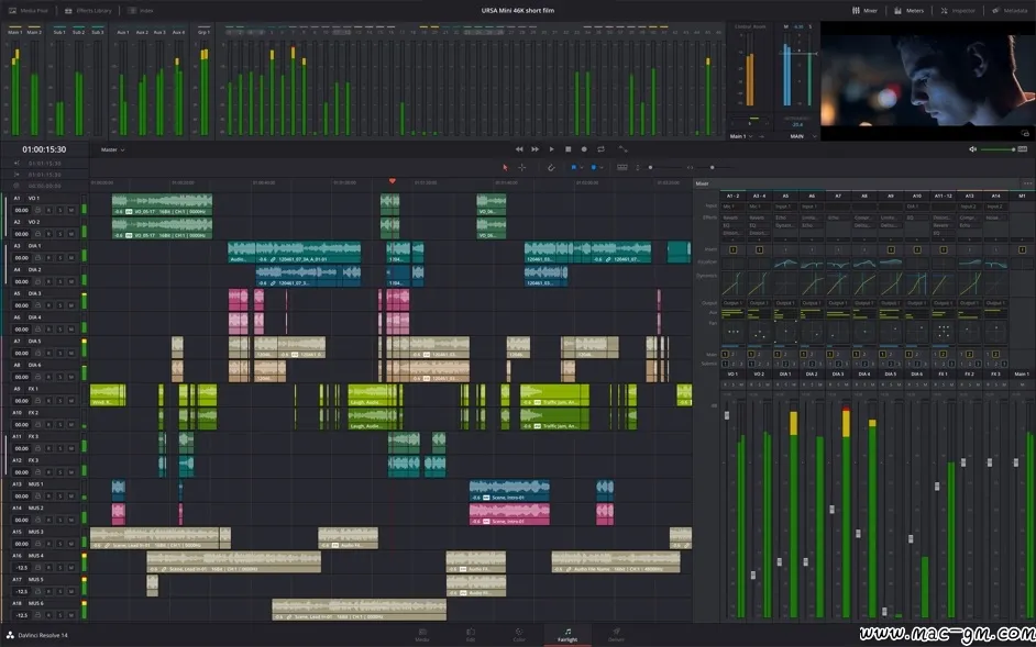 DaVinci Resolve Studio v21.1.1 达芬奇剪辑调色软件 Mac版 For Mac 图片处理 视频剪辑 中文版