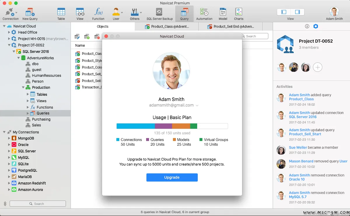Navicat for SQL Server v17.1.9 Mac版 For Mac 数据库工具 英文版