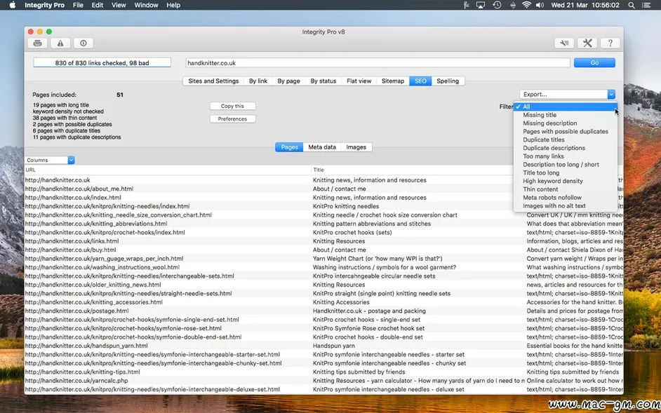 Integrity Pro v12.12.0 网站SEO工具 Mac版 For Mac 图像工具 英文版