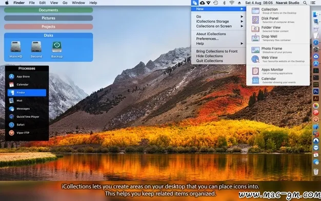 iCollections v9.8.1 桌面图标及文件整理工具 Mac版 For Mac 图像工具 截图标注 中文版
