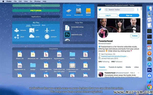 iCollections v9.8.1 桌面图标及文件整理工具 Mac版 For Mac 图像工具 截图标注 中文版