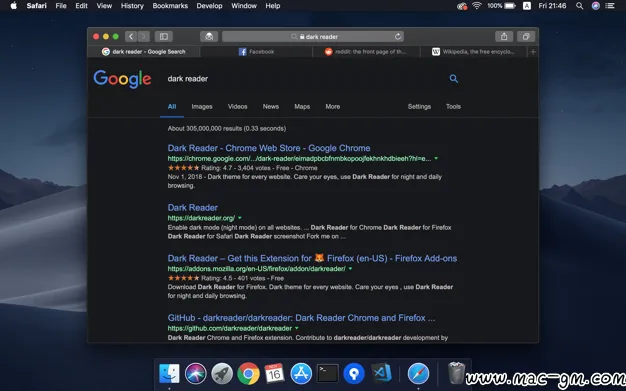 Dark Reader for Safari v1.4.6 以深色模式浏览网页 safari扩展插件 Mac版 For Mac 英文版