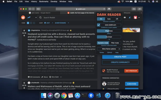 Dark Reader for Safari v1.4.6 以深色模式浏览网页 safari扩展插件 Mac版 For Mac 英文版