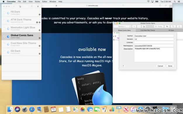 Cascadea v2.1.3 网站样式CSS管理器 Mac版 For Mac 浏览器工具 英文版