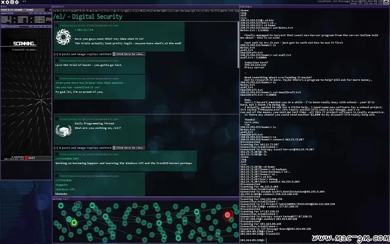 黑客网络 Hacknet v5.069 Mac版 For Mac 模拟经营 中文版