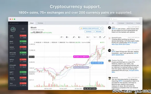 Stockfolio v1.8.1 证券投资应用 Mac版 For Mac 安全工具 英文版