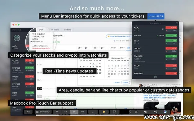 Stockfolio v1.8.1 证券投资应用 Mac版 For Mac 安全工具 英文版
