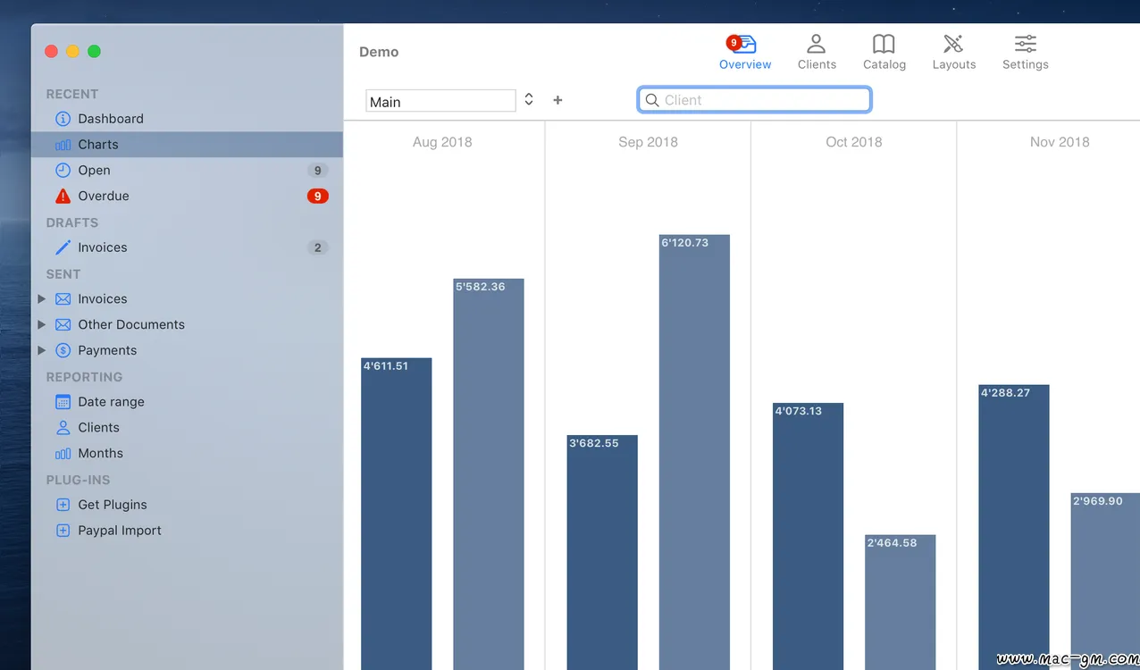 GrandTotal v9.3.1 财务开票软件 Mac版 For Mac 邮件工具 英文版