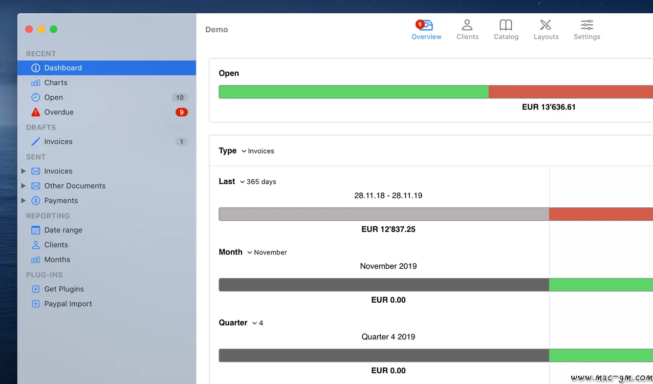 GrandTotal v9.3.1 财务开票软件 Mac版 For Mac 邮件工具 英文版
