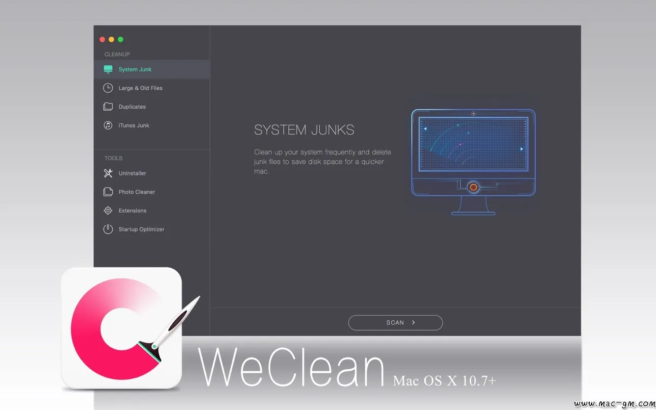 WeClean Pro v3.3.0 清理垃圾工具 Mac版 For Mac 系统优化 英文版