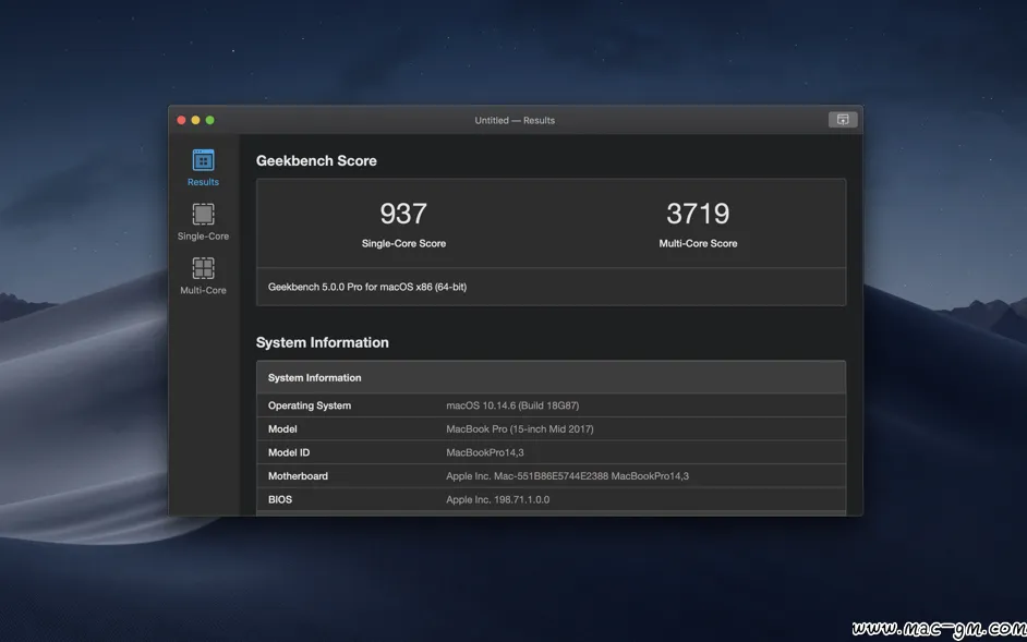 Geekbench v7.1.0 电脑性能测试及跑分 Mac版 For Mac 邮件工具 英文版