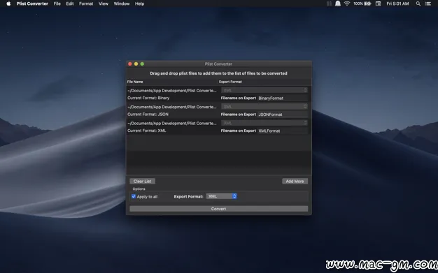 Plist Converter plist v1.4.1 文件转换工具 Mac版 For Mac 英文版