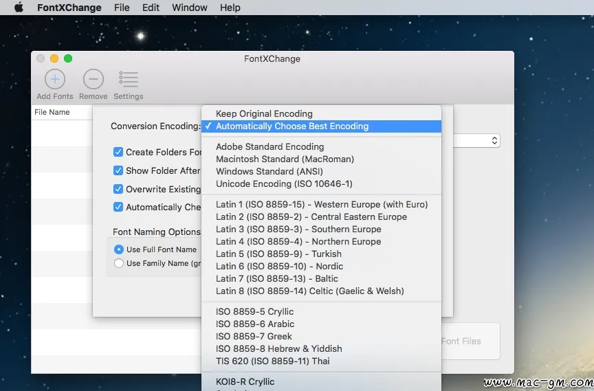 FontXChange v6.0 字体格式转换工具 Mac版 For Mac 英文版