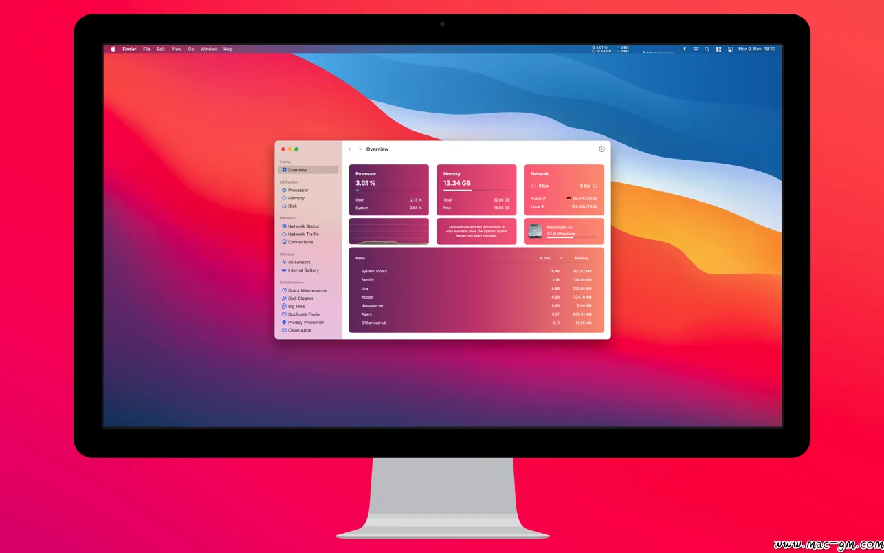 System Toolkit v6.3.1 系统维护套件 Mac版 For Mac 系统优化 网络工具 菜单栏工具 英文版