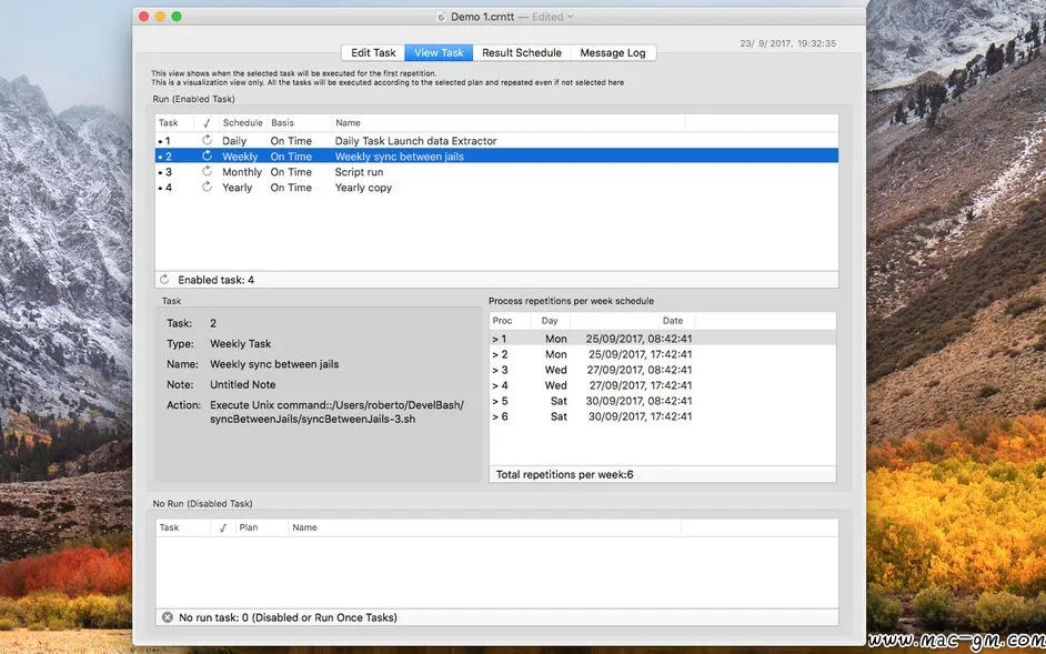 Cronette v1.10.2 定时启动任务或应用 Mac版 For Mac 英文版