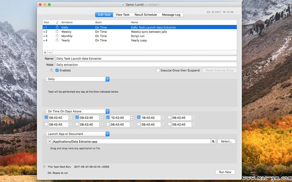 Cronette v1.10.2 定时启动任务或应用 Mac版 For Mac 英文版