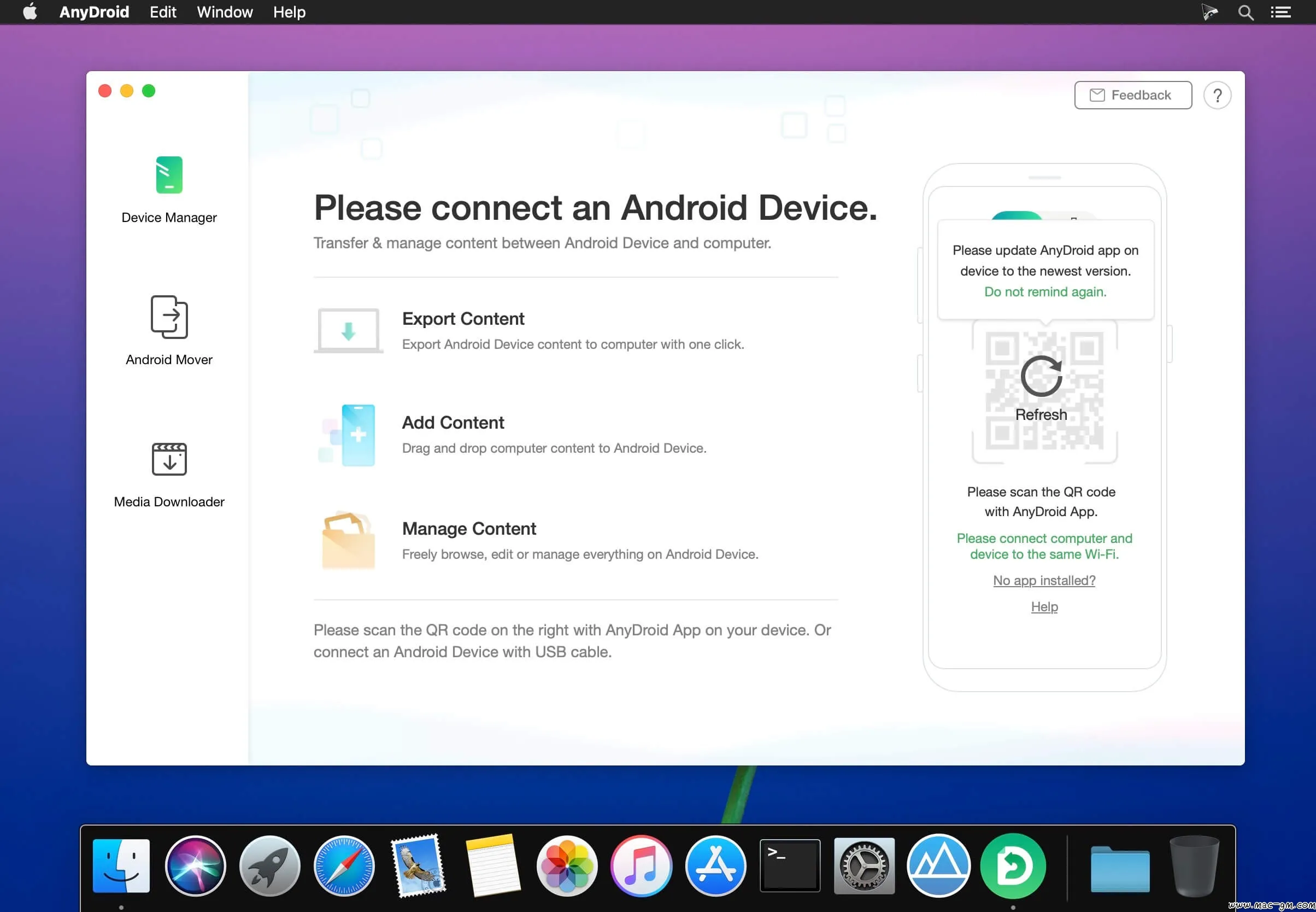 AnyDroid v7.5.0 安卓手机助手 Mac版 For Mac 音频工具 视频工具 图片处理 备份同步 英文版
