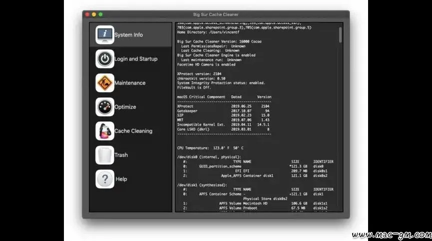Big Sur Cache Cleaner v16.1.6 系统维护工具 Mac版 For Mac 系统优化 英文版
