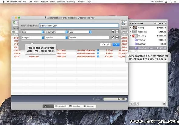 CheckBook Pro v2.7.32 个人理财工具 Mac版 For Mac 文件管理 英文版