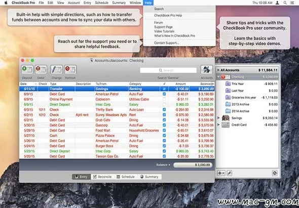CheckBook Pro v2.7.32 个人理财工具 Mac版 For Mac 文件管理 英文版