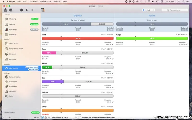 iCompta v6.2.4 个人理财软件 Mac版 For Mac 英文版