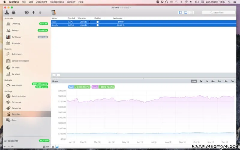iCompta v6.2.4 个人理财软件 Mac版 For Mac 英文版