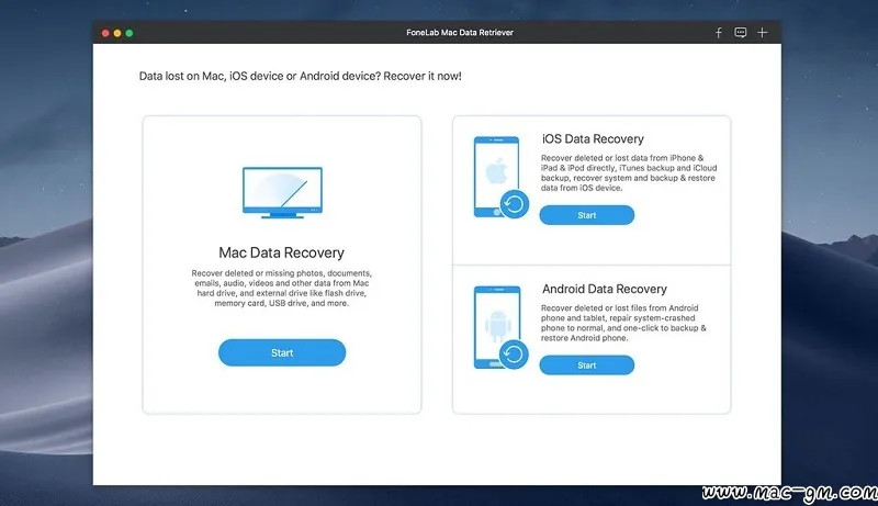 FoneLab Mac Data Retriever v1.6.18 数据恢复工具 Mac版 For Mac 图像工具 音频工具 邮件工具 英文版