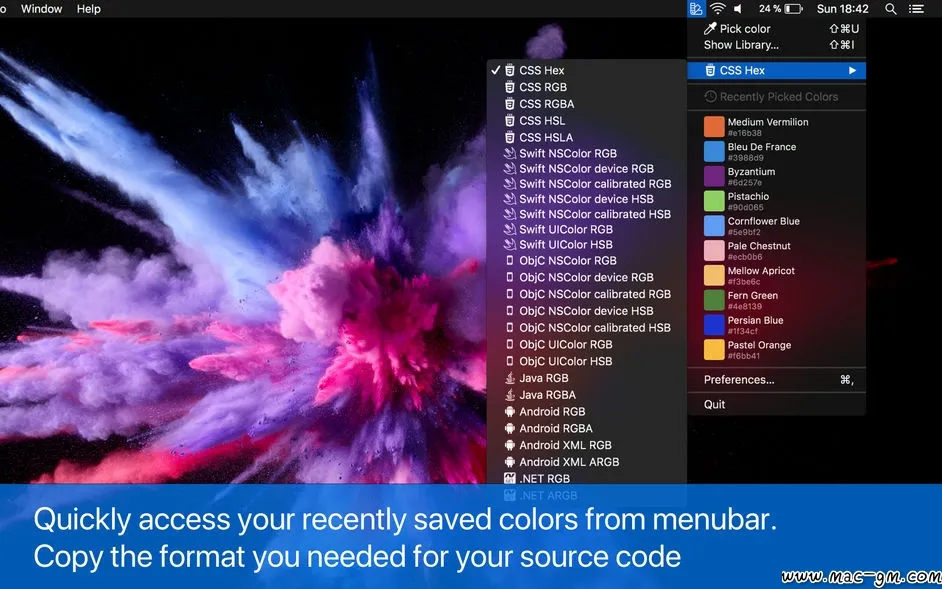 Pikka v2.2.0 专业拾色器 Mac版 For Mac 剪贴板工具 菜单栏工具 文本编辑 文件管理 英文版