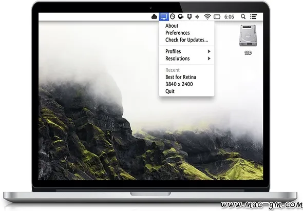 QuickRes v4.8 快速切换分辨率 Mac版 For Mac 英文版