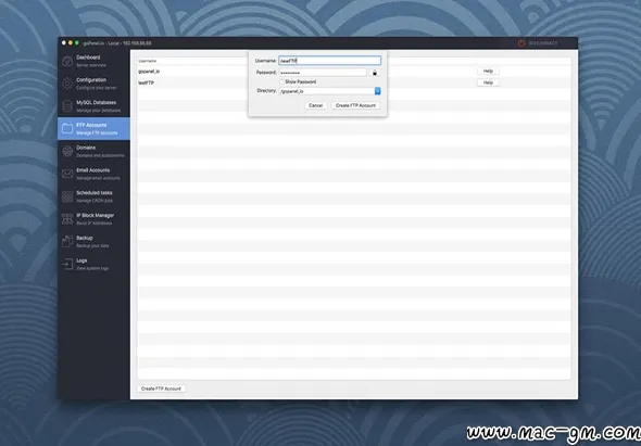 goPanel Web v2.9.8 服务器管理工具 Mac版 For Mac 笔记写作 数据库工具 英文版