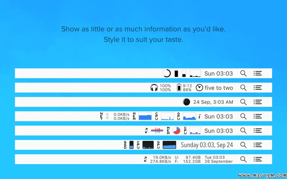 iStat Menus v7.50 系统监控软件 Mac版 For Mac 网络工具 文件管理 系统优化 菜单栏工具 文本编辑 中文版