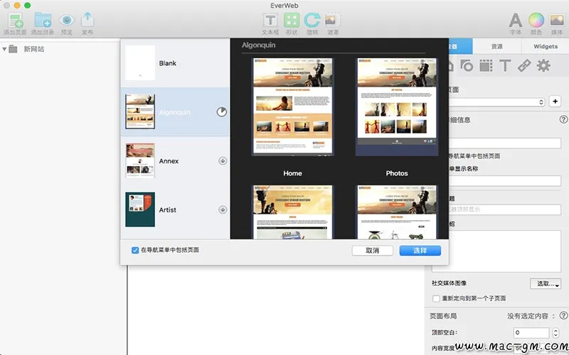 EverWeb v4.5.0 网页设计软件 Mac版 For Mac 图片处理 视频工具 中文版