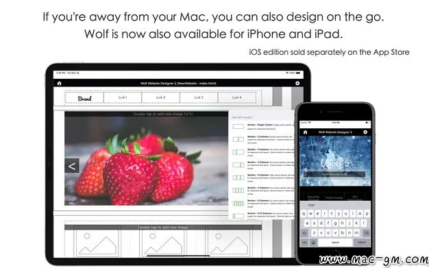 Wolf 2 - Responsive Designer v3.04 网页设计软件 Mac版 For Mac 效率工具 文本编辑 英文版