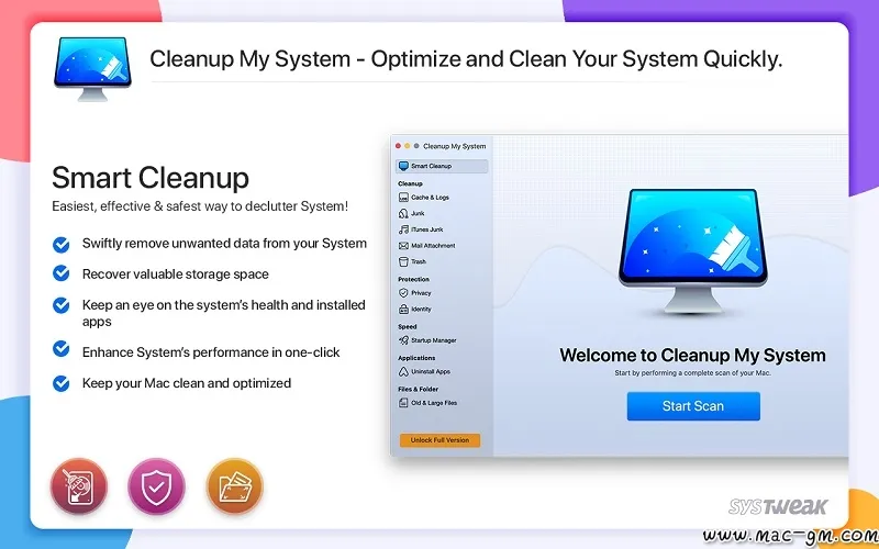 Cleanup My System v1.13 超强清理软件 Mac版 For Mac 系统优化 效率工具 英文版
