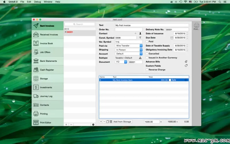 UctoX v2.9.5 财务开票软件 Mac版 For Mac 效率工具 文本编辑 中文版