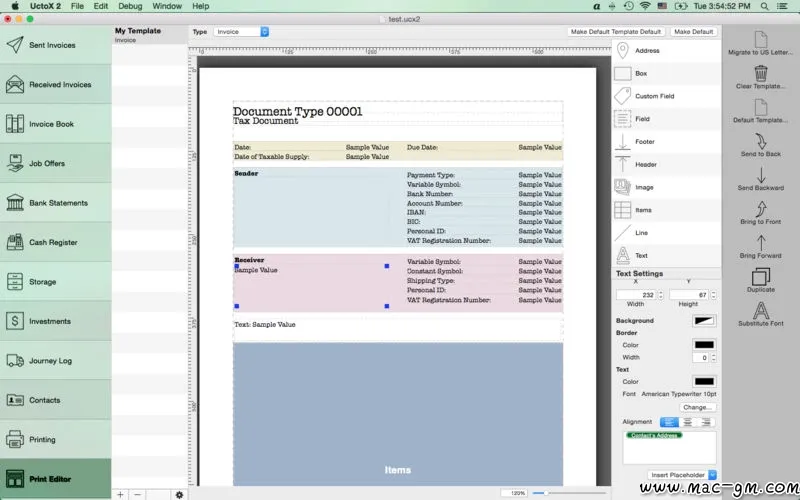 UctoX v2.9.5 财务开票软件 Mac版 For Mac 效率工具 文本编辑 中文版