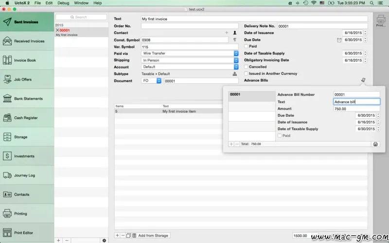 UctoX v2.9.5 财务开票软件 Mac版 For Mac 效率工具 文本编辑 中文版