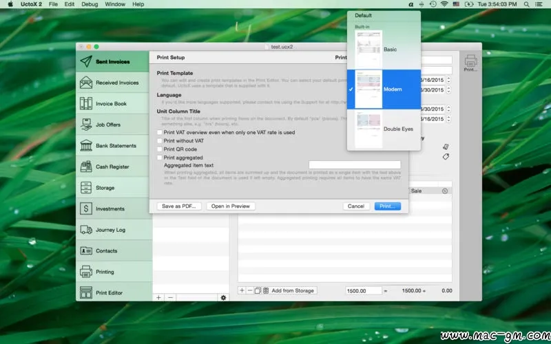 UctoX v2.9.5 财务开票软件 Mac版 For Mac 效率工具 文本编辑 中文版