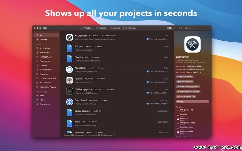 XCOrganizer v1.2.3 开发软件 Mac版 For Mac 文件管理 英文版