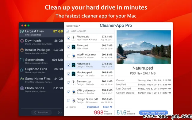 Cleaner-App Pro v8.2.3 磁盘清理工具 Mac版 For Mac 系统优化 文件管理 英文版