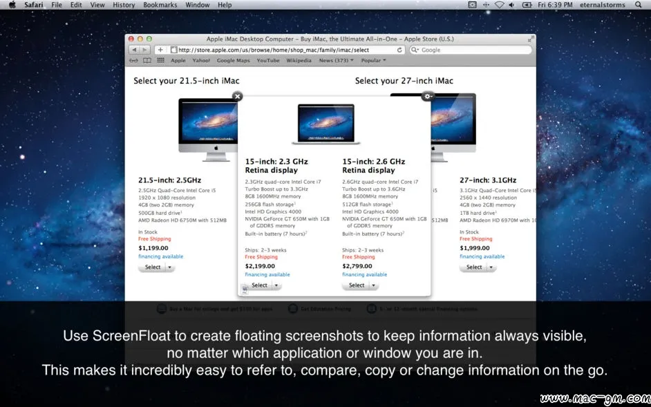ScreenFloat v1.5.22 截图并以浮动窗口展现 Mac版 For Mac 截图标注 英文版