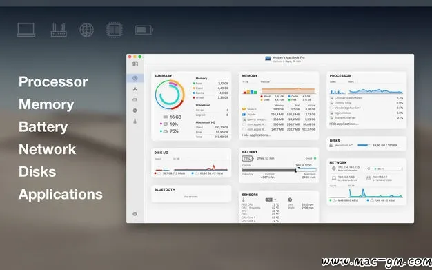 iStatistica Pro v7.1.3 系统监控软件 Mac版 For Mac 网络工具 文件管理 英文版