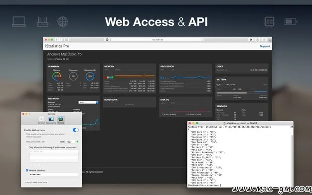 iStatistica Pro v7.1.3 系统监控软件 Mac版 For Mac 网络工具 文件管理 英文版