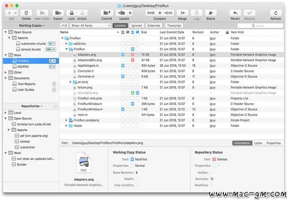Xversion v1.3.8 版本管理器 Mac版 For Mac 英文版