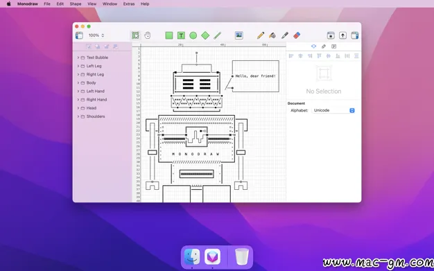 Monodraw ASCII v1.7.1 图形创作软件 Mac版 For Mac 文本编辑 图像工具 英文版