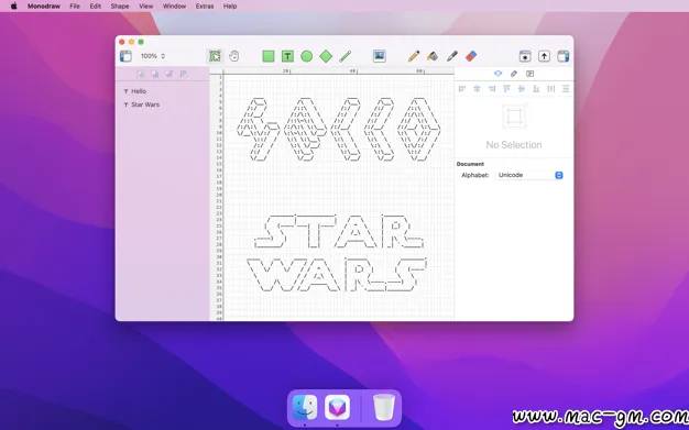 Monodraw ASCII v1.7.1 图形创作软件 Mac版 For Mac 文本编辑 图像工具 英文版
