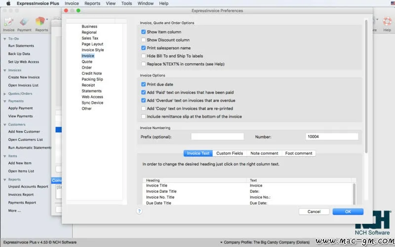 Express Invoice v9.38 开票软件 Mac版 For Mac 英文版