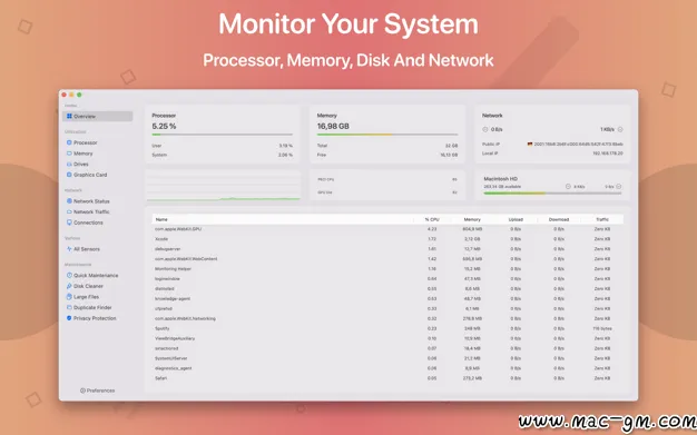 System Toolkit v6.3.1 系统维护套件 Mac版 For Mac 系统优化 网络工具 菜单栏工具 英文版