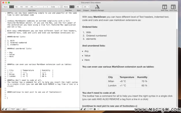 Easy Markdown v1.9.1 网页代码编辑软件 Mac版 For Mac 文本编辑 浏览器工具 英文版
