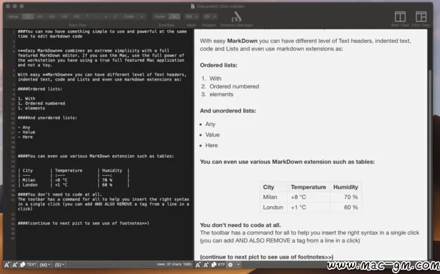 Easy Markdown v1.9.1 网页代码编辑软件 Mac版 For Mac 文本编辑 浏览器工具 英文版